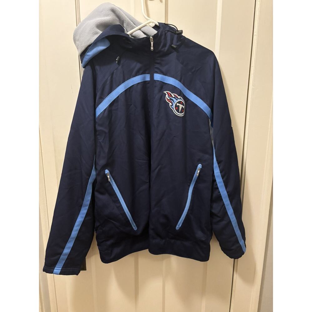 Tennessee Titans NFL On Field Mens Winter Hooded Coat Jacket‎ Men’s Large Reebok